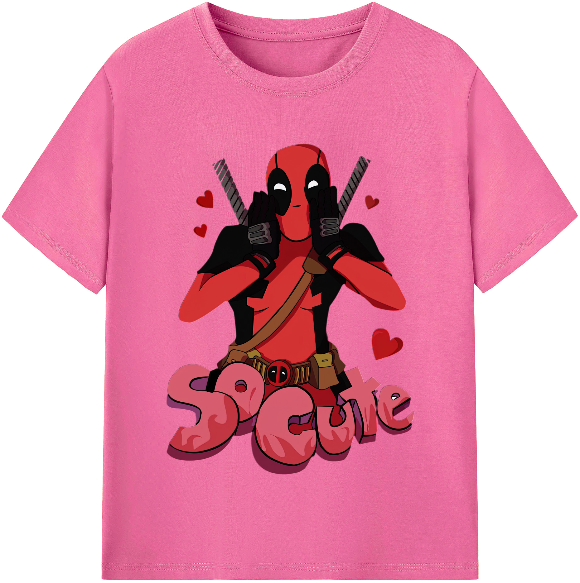 （画像用） Deadpool デッドプール レディースカジュアルプリントTシャツ（綿100％）